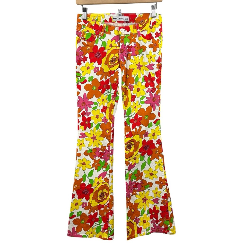NWOT Boo Boo Jeans Floral Flare Jeans Size 7/8